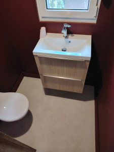 Photo de galerie - Sol au plafond mûr ameublement t
oilettes suspendue 