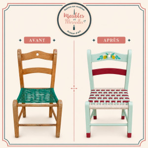 Photo de galerie - Rénovation d’une chaise d’enfant 