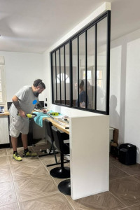Photo de galerie - Installation d'une verriere (espace initiallement nu)