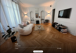 Photo de galerie - Salon d'un appartement au centre de Nantes