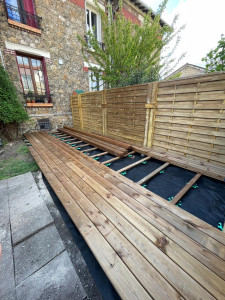 Photo de galerie - Réalisation d’une terrasse bois 