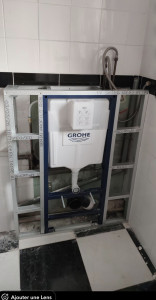 Photo de galerie - Installation wc suspendu 