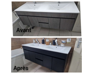 Photo de galerie - Pose de film adhesif,  changement de couleurs, rénovation.  