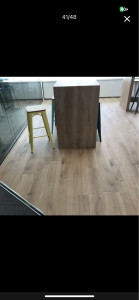 Photo de galerie - Pose de parquet avec baguette de finition