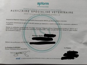 Photo de galerie - Diplome asv
