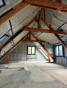 Photo de galerie - Isolation biosourcé + étanchéité à l’air 