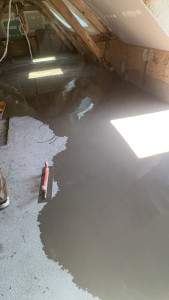 Photo de galerie - Rattrapage du niveau de sol avec du ragréage
