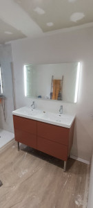 Photo de galerie - Pose meuble salle de bain 