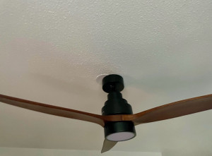 Photo de galerie - Pose de ventilateur led plafonnier 