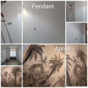 Photo de galerie - Papier peint raccord 
pendant après 