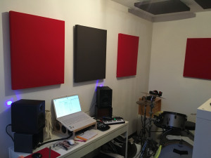 Photo de galerie - Réalisation de panneaux acoustiques dans un studio de musique 