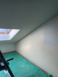 Photo de galerie - Mise en peinture mur plafond 
