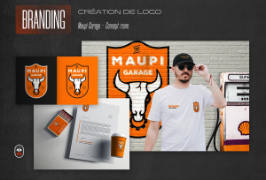 Photo de galerie - Création d'un logo pour un mécano / Showroom garage avec l'identité graphique qui la compose