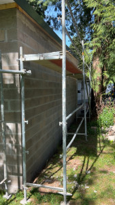 Photo de galerie - Ravalement sur garage en d3 armer finition crépi gréser