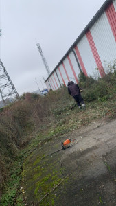 Photo de galerie - Débroussaillage sur 11 m de terrain et nettoyage de fin de chantier