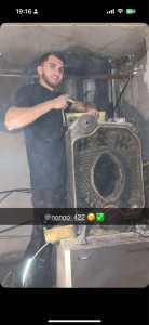 Photo de galerie - Démontage d’une chaudière en fonte