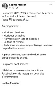 Photo de galerie - Cours piano et chant autour d'Evry ou Itteville 91.