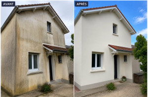 Photo de galerie -     Nettoyage, réparation et peinture de façade     Transformation complète de façade extérieure
