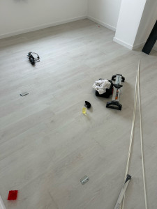 Photo de galerie - Pose de parquet pvc clipsable 