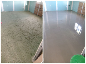 Photo de galerie - Réagréage avant pose d'un revêtement, plastique. 