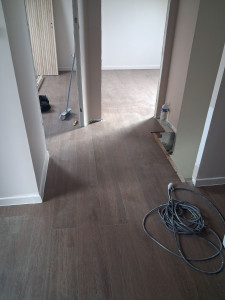 Photo de galerie - Pose parquet dans la continuite sans barre de seuil
