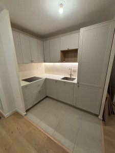 Photo de galerie - Cuisine Leroy Merlin avec plan de travail provisoire 