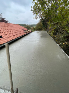 Photo de galerie - Coulage dalle sur  poutrelles -hourdis polystyrène. 