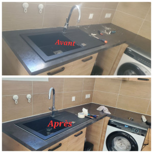 Photo de galerie - Déposer & Pose de joints d'étanchéité dans une cuisine