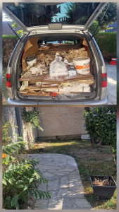 Photo de galerie - Enlèvement de déchets cartons et autres et transport a la decheterie 