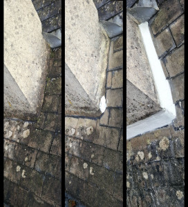 Photo de galerie - Réparation autour de la cheminée pour l'étanchéité  