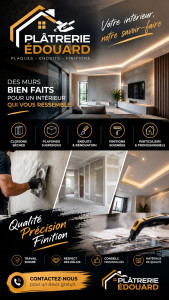 Photo de galerie - Plâtrerie - Murs - Plafonds