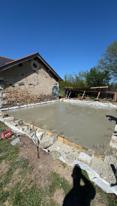Photo de galerie - Coulage, lissage d’une dalle béton 35 m2