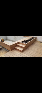 Photo de galerie - Réalisation d'une terrasse en bois exotique 