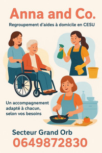 Photo de galerie - Cuisine, transport, entretien de logement, accompagnement, administratif, garde de nuit…