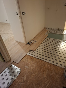 Photo de galerie - Pose du sol pvc