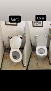 Photo de galerie - Remplacement d’un WC et installation d’un nouvel équipement sanitaire 