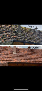Photo de galerie - Nettoyage et demoussage toiture avec hydrofuge et imperméable 