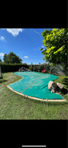 Photo de galerie - Mise en hivernage passif piscine et pool house avec pose de la bâche hiver