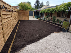 Photo de galerie - Aménagement de jardin 
création d'espace