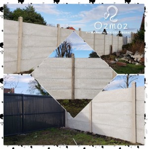 Photo de galerie - Réalisation d'une clôture béton et clôture rigide