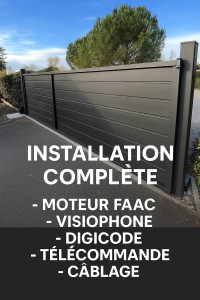 Photo de galerie - ⚙️Installation et dépannage de portails motorisés, battants ou coulissants, toutes marques (FAAC, Somfy, Came). Intervention rapide : motorisation, réglages, réparations et remise en service sécurisée.