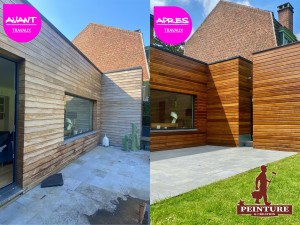 Photo de galerie - Rénovation bardage - Traitement du bois