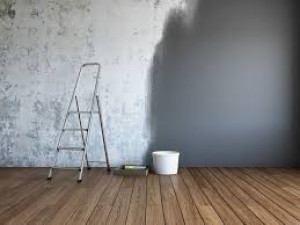 Photo de galerie - Peinture, pose toile de verre, lissage, ratissage, pose lino et parquet, peinture façade, mur, murette, pose papier peint