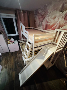 Photo de galerie - Mezzanine deux places enfants avec toboggan