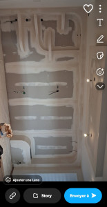 Photo de galerie - Salon et etagère en placo