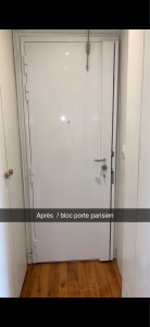 Photo de galerie - APRÈS / Super blindage parisien avec serrure carénée  SECURYSTAR . 