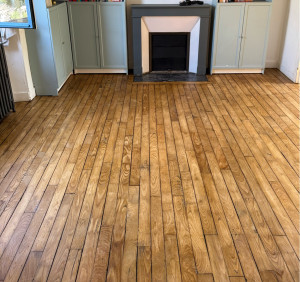 Photo de galerie - Salon parquet ponsage 