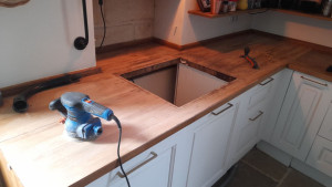 Photo de galerie - Réfection plan de travail,  évier joints. 