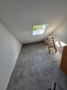 Photo de galerie - Pose de sol pvc comble 