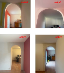 Photo de galerie - Modification d'une arche en place-plâtre 